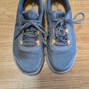 Under Armour Gray and Purple Sneakers Size 9